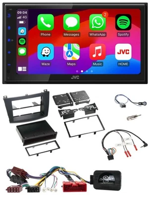 JVC Bluetooth 2DIN Lenkrad DAB USB Autoradio für Mazda 3 09-13 aktiv - Bild 1 von 4