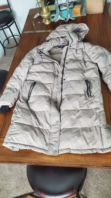 DKNY Men's Parka Jacket Size L - Silver - Image 1 of 4