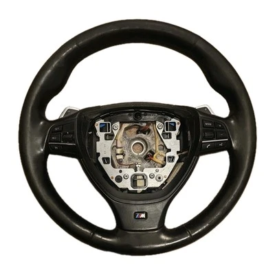 09-15 BMW 750i 750Li 740i 740Li F01 Steering Wheel Leather Oem - Image 1 of 2
