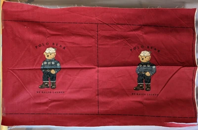Ralph Lauren Polo Bear Panels, Brushed Fabric Cotton Twill **Read - Image 1 of 4