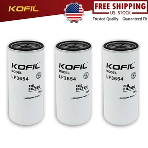 3piece LF3654 Oil Filter for Volvo VNL 670 760 860 Truck VE D12D D13 Engine - Picture 1 of 7