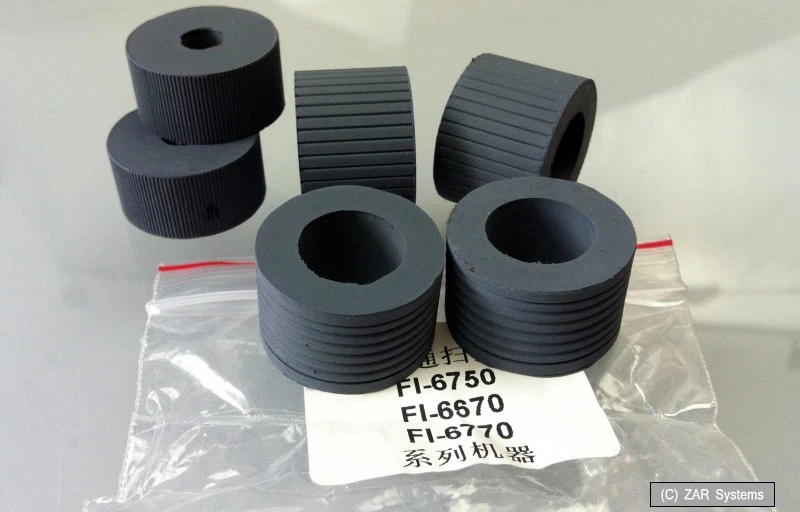 6x Pick Roller Gummi für PA03338-K011 PA03576-K010 für Fujitsu fi-6670 fi-6770 - Bild 1 von 1
