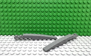 Lego 2 Dark Bluish Gray 10x1 curved smooth slopes brick block NEW - Picture 1 of 1