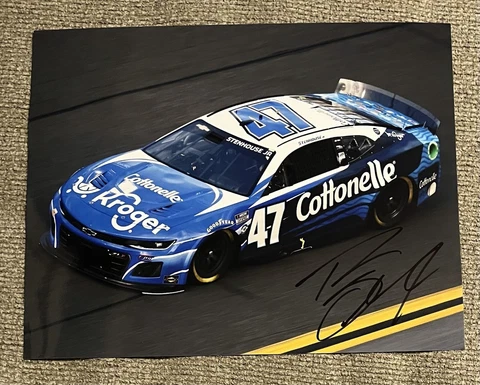 Ricky Stenhouse Jr Signed 8x10 Photo Kroger Car on the Track NASCAR Auto COA Cover