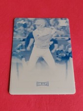 TYLER SODERSTROM -  2020 LEAF DRAFT BASEBALL AUTOGRAPH PRINTING PLATE CYAN  1/1