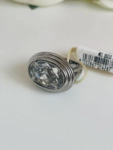 Anello Molecole Argento E Pietra Cristal Misura 16 - Foto 1 di 10