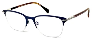 RAG & BONE RNB7029 FLL Navy Blue/Brown Half Rimless 53-19-145 Eyeglasses Frame - Picture 1 of 11