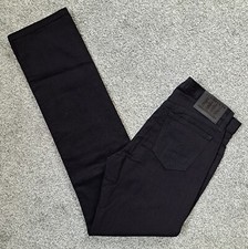 NWTs Men's Fiorucci Safety Jeans Black Rowan Standard Slim W30 L33 Made In Italy