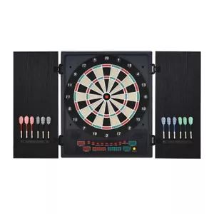 Electronic Dartboard with LED Digital Score Board 27Games Storage Cabinet - Picture 1 of 9