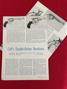 Vintage 1966 Colt Double Action Revolvers Magazine Article - Picture 1 of 11