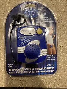 New Sealed American Idol Sing Along Headset am/fm radio with Speaker KSAI-710 - Picture 1 of 2