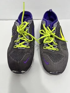 Nike Free TR Fit 4 Women's Size 8 Purple Neon Yellow Running Shoes 629496-501 - Foto 1 di 11