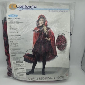 California Costume DELUXE RED RIDING HOOD Girls Halloween Outfit Medium (8-10) - Picture 1 of 5