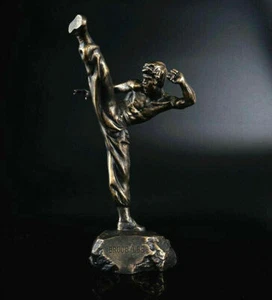 Charm Eternal Kong Fu Bruce Lee Sculpture Decoration Art Statue Figures - Picture 1 of 8