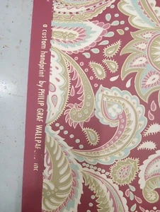 VTG Philip Graf Hand Print PAISLEY Wallpaper "Moroccan Fantasy" 1970's? - Picture 1 of 7