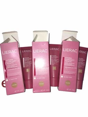 Lote de 3 Tubos LIERAC Hydrachrono+Teinte Tintado Crema Hidratante-Gel DORADO uns Foto 1 de 4