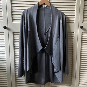 Cárdigan Suéter Helmut Lang Gris Frente Abierto Lana Viscosa Algodón Hecho en EE. UU. Talla L - Imagen 1 de 8