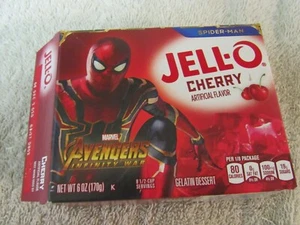 (1 of a Set of 6) Marvel Avengers: Infinity War Spiderman Promo Jell-O Box - Picture 1 of 4