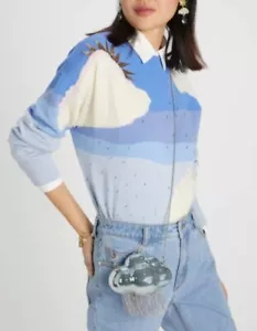 Neu mit Etikett Kate Spade Farbton Kristall verziert 3D Cloud Crossbody Clutch AUSVERKAUFT! - Bild 1 von 7