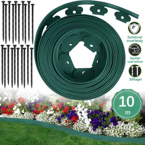 10-20M Garden Lawn Edging Flexible Plastic Garden Edging with Strong Nail - Picture 1 of 22