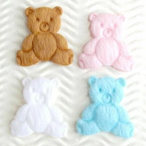 60 pc x 1.25" Padded Furry Felt Teddy Polar Bears Appliques Baby Shower ST208M - Picture 1 of 7