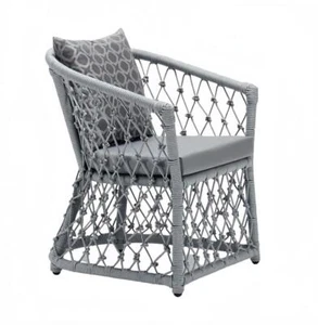 Sessel Design Couch Sofa Grau Hochwertig Modern Rattan Polster Sitzer Luxus - Bild 1 von 1