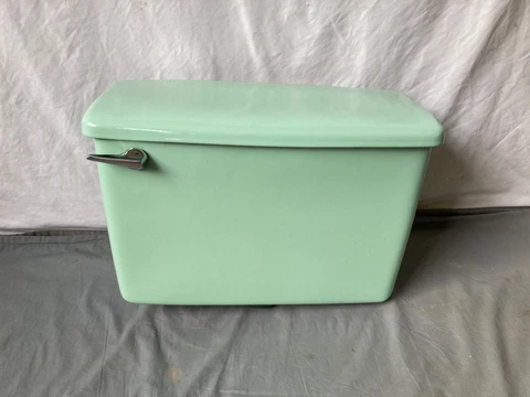 Vtg Ceramic Crane NOS Pale Jade Green Old Toilet Tank & Lid We Ship  300-23E Cover