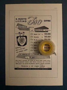 Rara Pubblicita’ Listino Prezzi Moto e Scooter ISO del 1955 - Foto 1 di 1