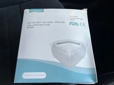 DOCTOR HUA FFP2 N95 FACE MASKS BOX OF 50 PCS POLLEN, DUST PROTECTION, NON MEDICAL SURGICAL