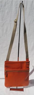Bolso Bandolera Plano Cuero Saffiano Naranja Jet Set MICHAEL KORS MK Pequeño Foto 1 de 4