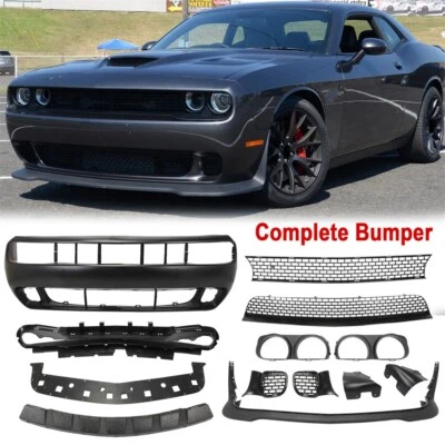 Front Bumper Cover Fascia Grille Assembly For Dodge Challenger 2008-2014 Primed Foto 1 de 4