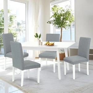 Classic Style Solid Wood 6 Falabella Chairs w Extendable Rectangular Table - Picture 1 of 32