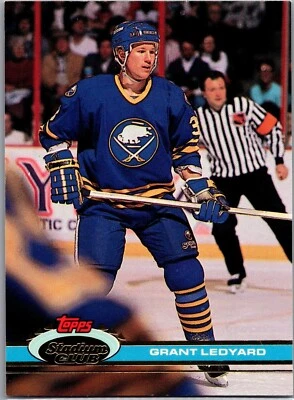 1991-92 Topps Stadium Club  Hockey- #169 Grant Ledyard - Image 1 of 2