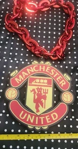 Manchester United Soccer Futbol Oversized Fan Chain Necklace Foam - Picture 1 of 1