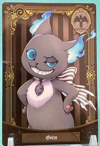 Disney Twisted Wonderland BANDAI Wafer Card Plastic 27 Grim Made in JAPAN - Picture 1 of 5