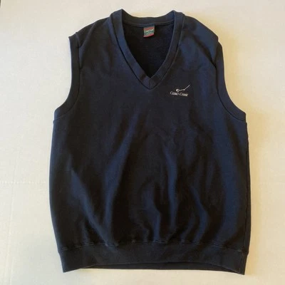 Chaleco Suéter Vintage Cross Creek Hombres LG Gris Sin Mangas Y2K   Foto 1 de 2