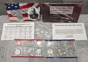1996 Uncirculated Coin Set U.S Mint Original Government Packaging OGP - Picture 1 of 12