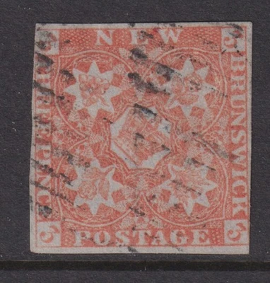 New Brunswick 1851 SG 2 CANC  F/VF  / CAT  VALUE $450 - Image 1 of 2