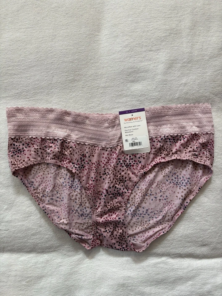 Warner's No Muffin Top Hipster Panties Style 5609J Size 7 P874