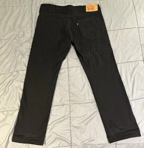 Pantalones de mezclilla Levis 501 para hombre 40x32 pierna recta botón mosca algodón occidental clásico negro! - Imagen 1 de 15