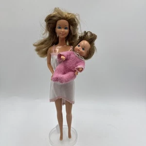 Vintage The Heart Family Mom And Baby Dolls Redressed - Picture 1 of 8