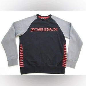 Neu mit Etikett Air Jordan Sweatshirt Crew Accomplished schwarz grau Infrarot 589347-010 XXXL - Bild 1 von 11