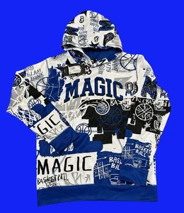 Orlando Magic Hoodie Youth Large 14/16 Blue White NBA Basketball All Over Print - Picture 1 of 6