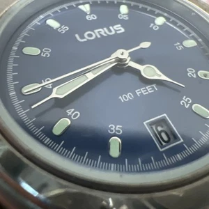 Lorus Men’s LR0235 100ft Watch Blue Dial ( Excellent Condition ❤️ - Picture 1 of 12