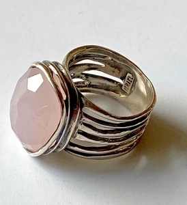 Anillo Silpada Plata de Ley 925 Facetado Rosa Color Rosa Vidrio R1851 Retirado - Imagen 1 de 20
