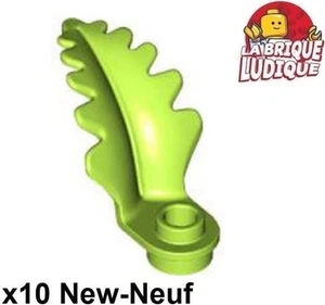 Lego 10X Plant Plate Curved Leaf Green Lime 2682 - Picture 1 of 1