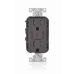 T5635-B 30W (6A) USB Dual Type-C/C Power Delivery In-Wall Charger with 15A Ta... - Bild 1 von 9