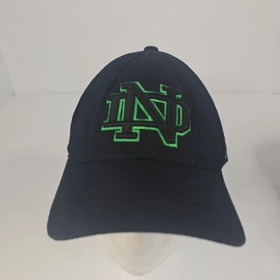 Notre Dame Fighting IRISH Black Fitted 7 3/8 Zephyr The Hat Cap Baseball Style - Image 1 of 4