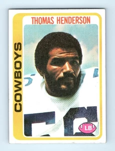 Tarjeta de fútbol americano Thomas Henderson Cowboys 1978 Topps #213 LB - Imagen 1 de 2