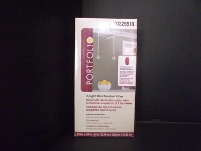 Portafolio 0225510/Mini Colgante 2 Luces Ajustador Luz Pulido Acabado Níquel Foto 1 de 2